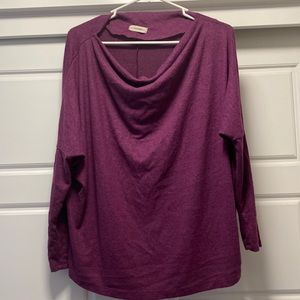 Cute purple dolman style lightweight sweater